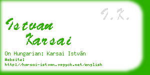 istvan karsai business card